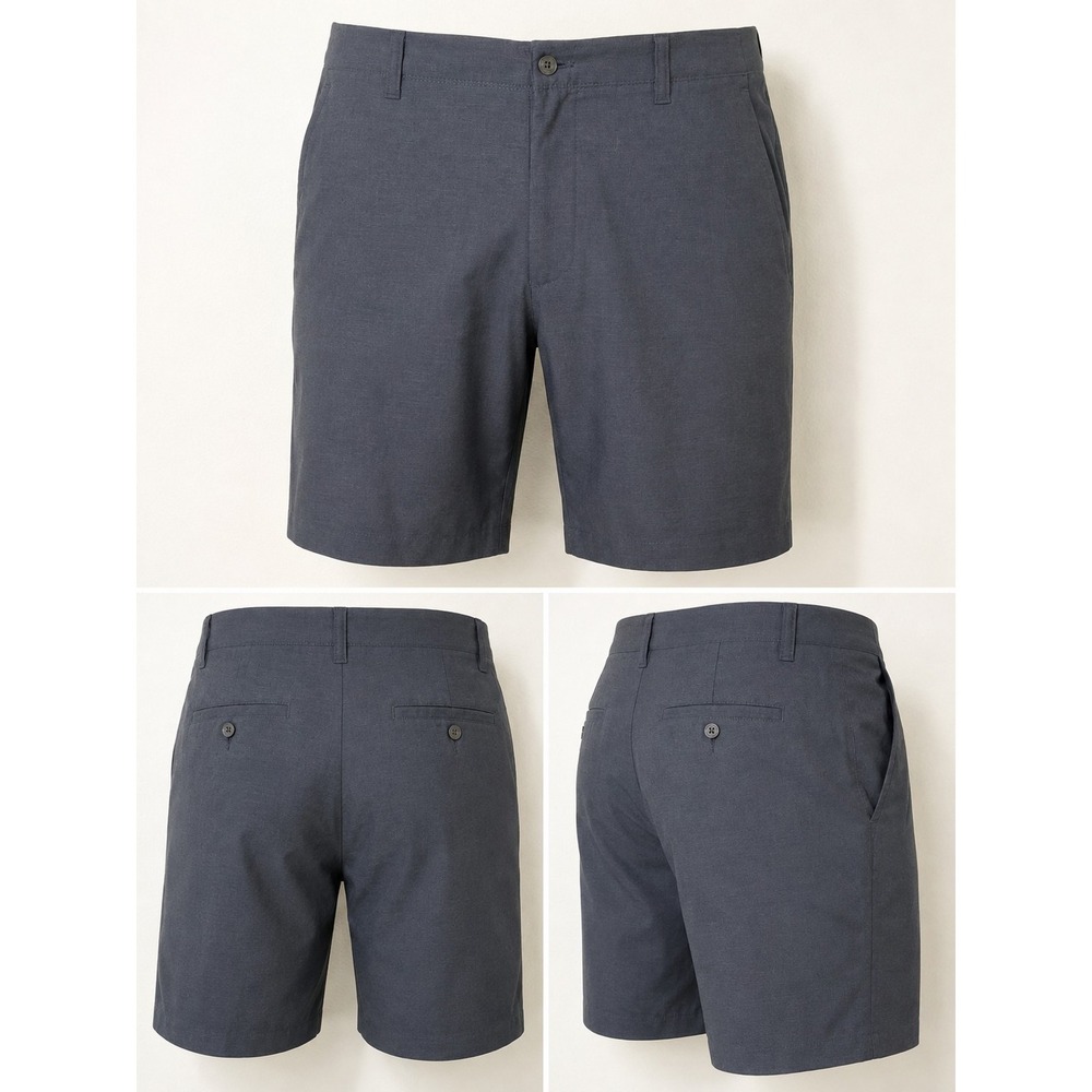 Pebble Beach Mens Dry-Luxe Performance Stretch Golf Shorts Gray Size 36